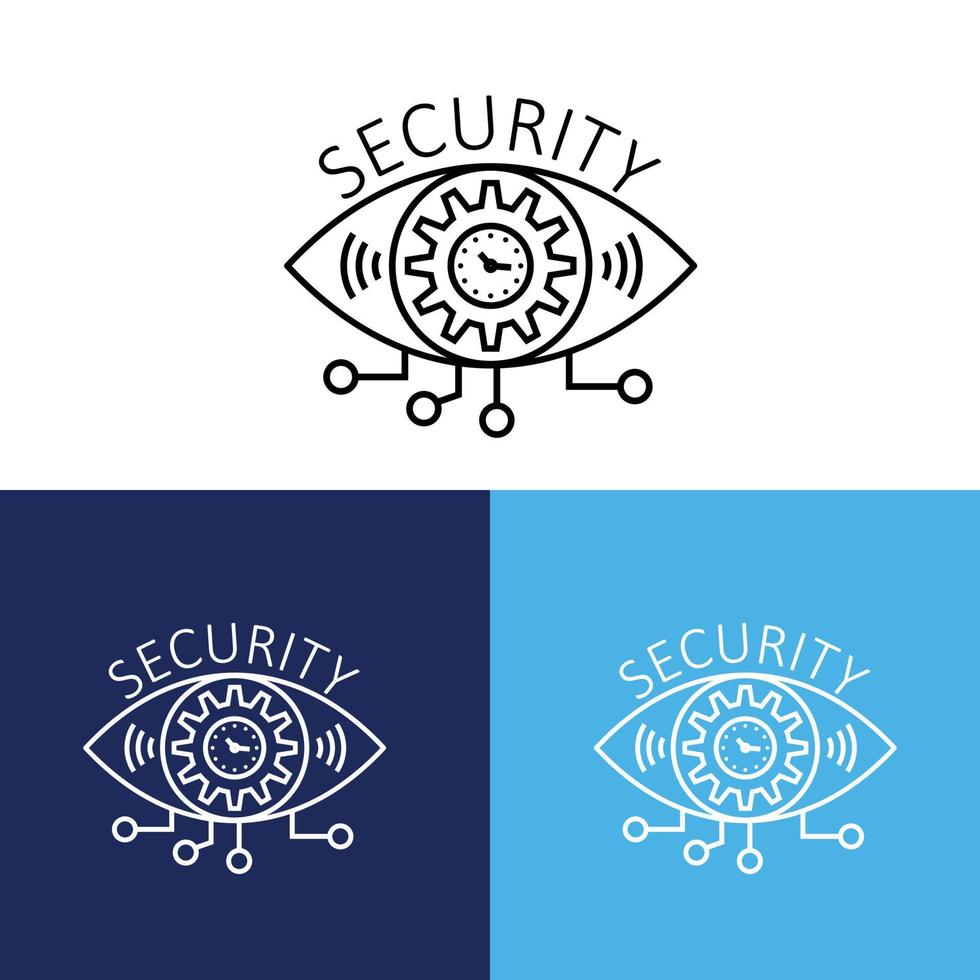 Security design with eye logo vector