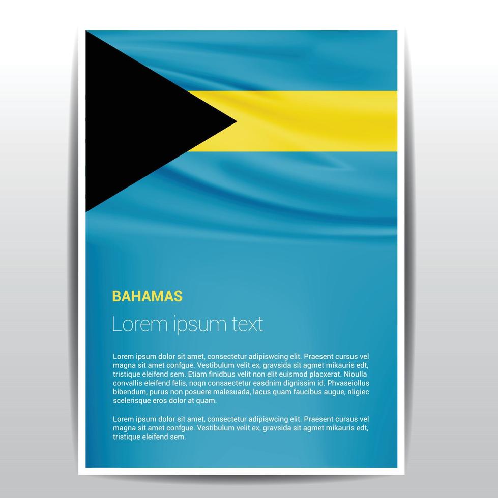 Bahamas flag design vector