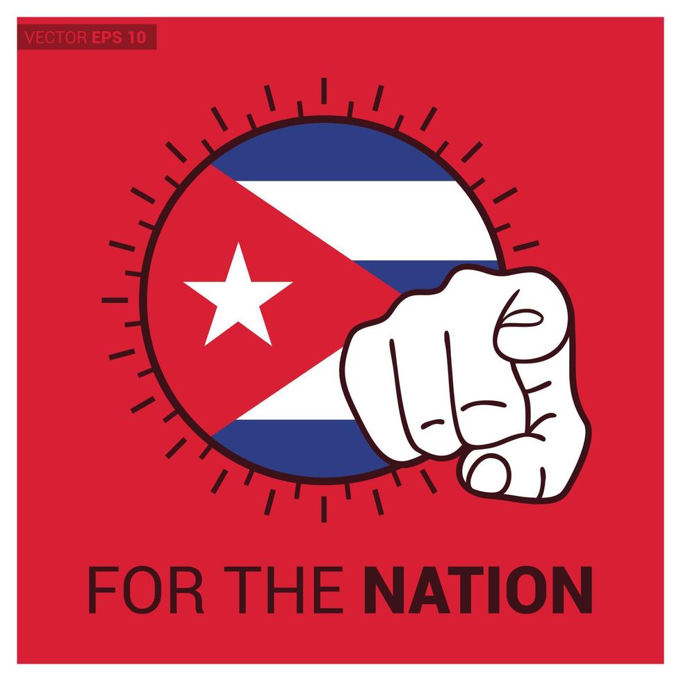 Country flag for nation with creative design vector