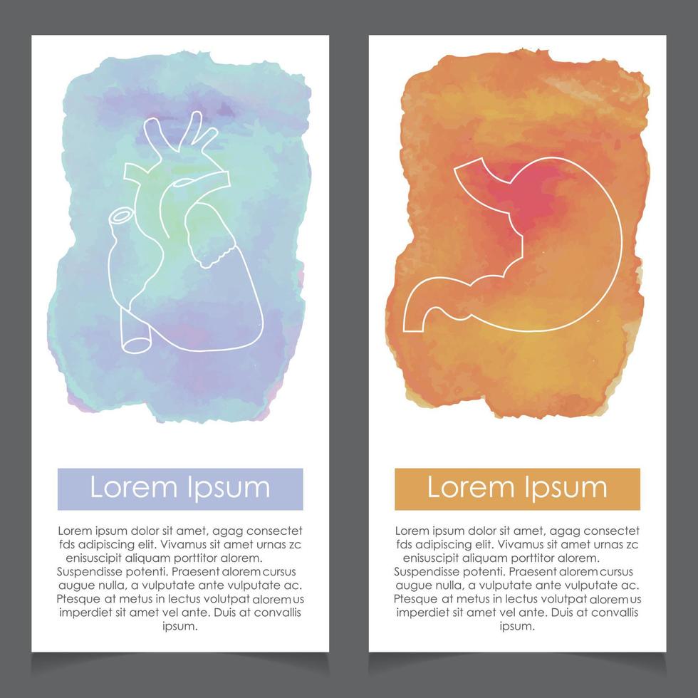 Medical brochure design with light background vector