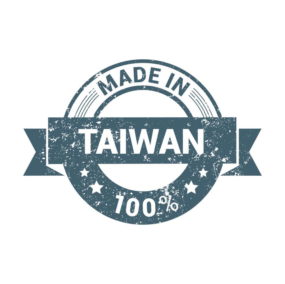 Taiwan stamp design vector
