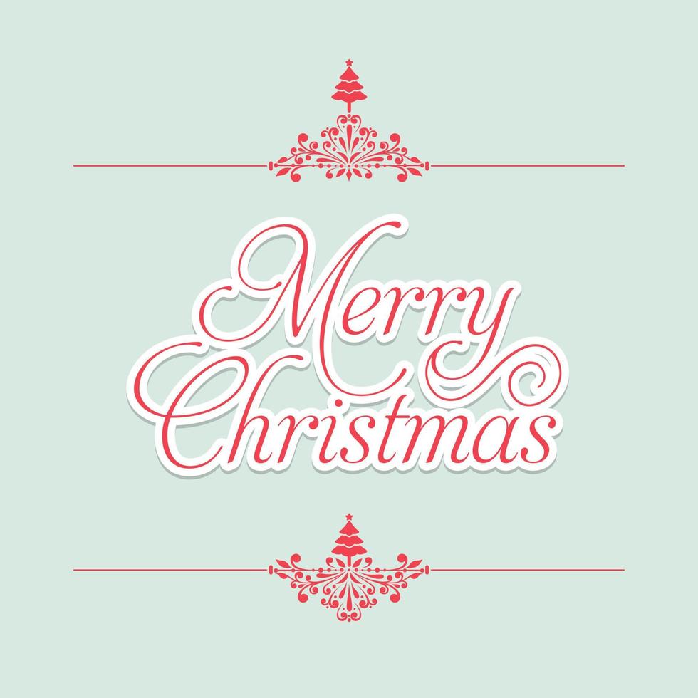 Merry Christmas card design vector