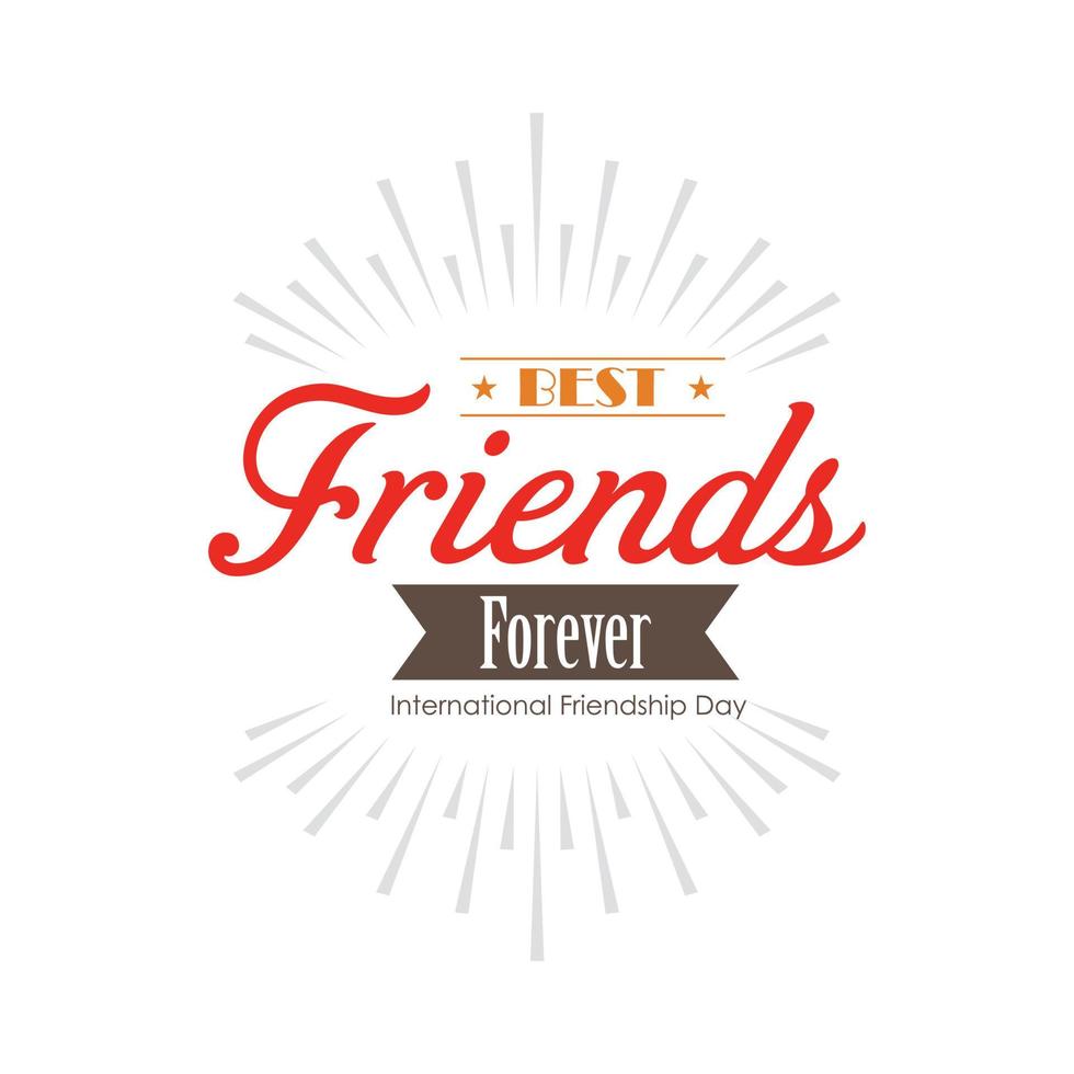 Happy Freindship day design with typography vector