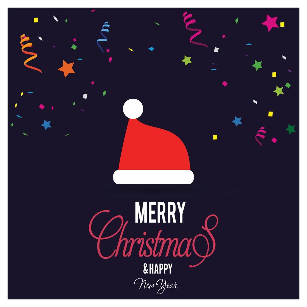 Christmas card with creative design and typography vector