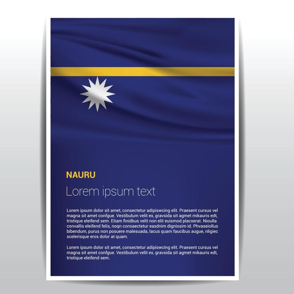 vector de diseño de bandera de nauru