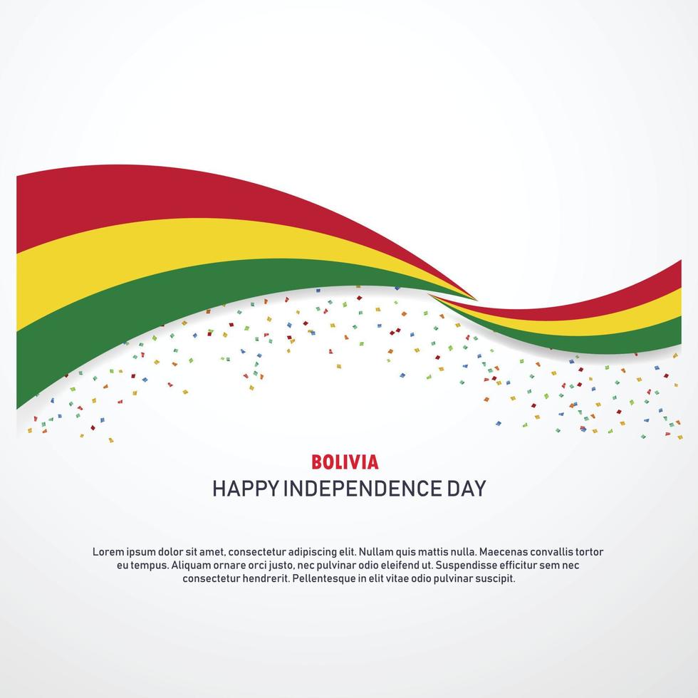 Bolivia Happy independence day Background vector