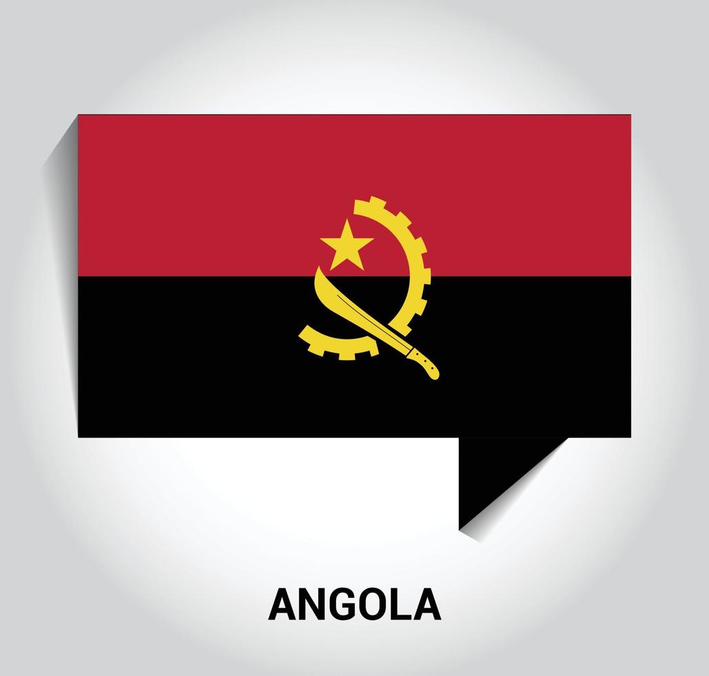 Angola flag design vector