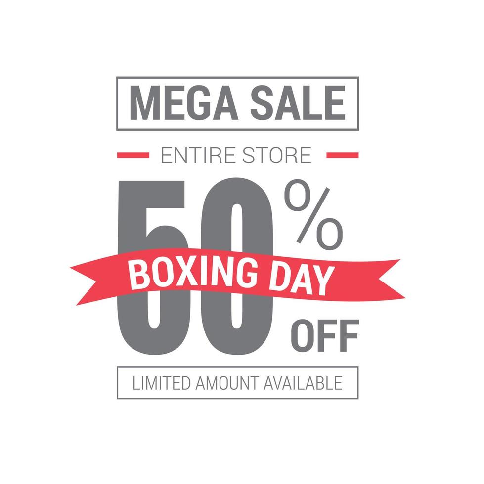 Boxing day sale card with elegent design vector
