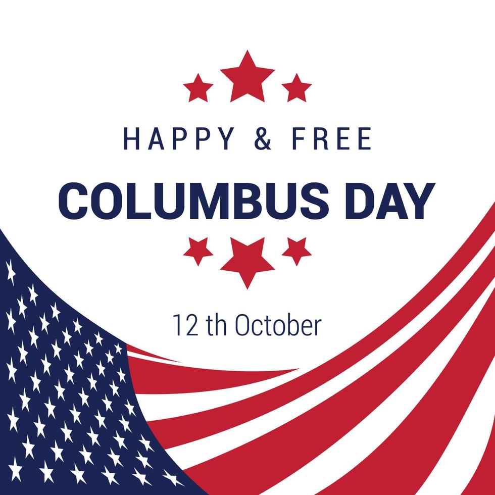 Happy Columbus day design vector