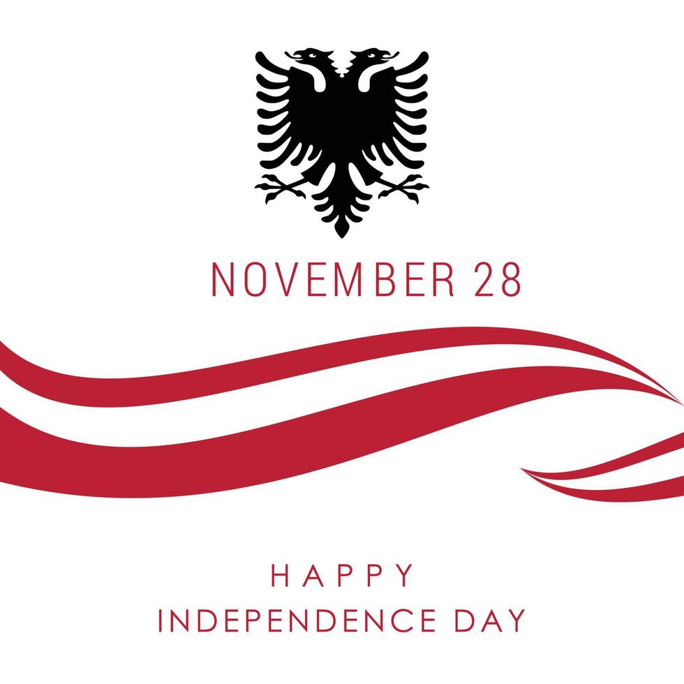 Albania Independence day card design card vector