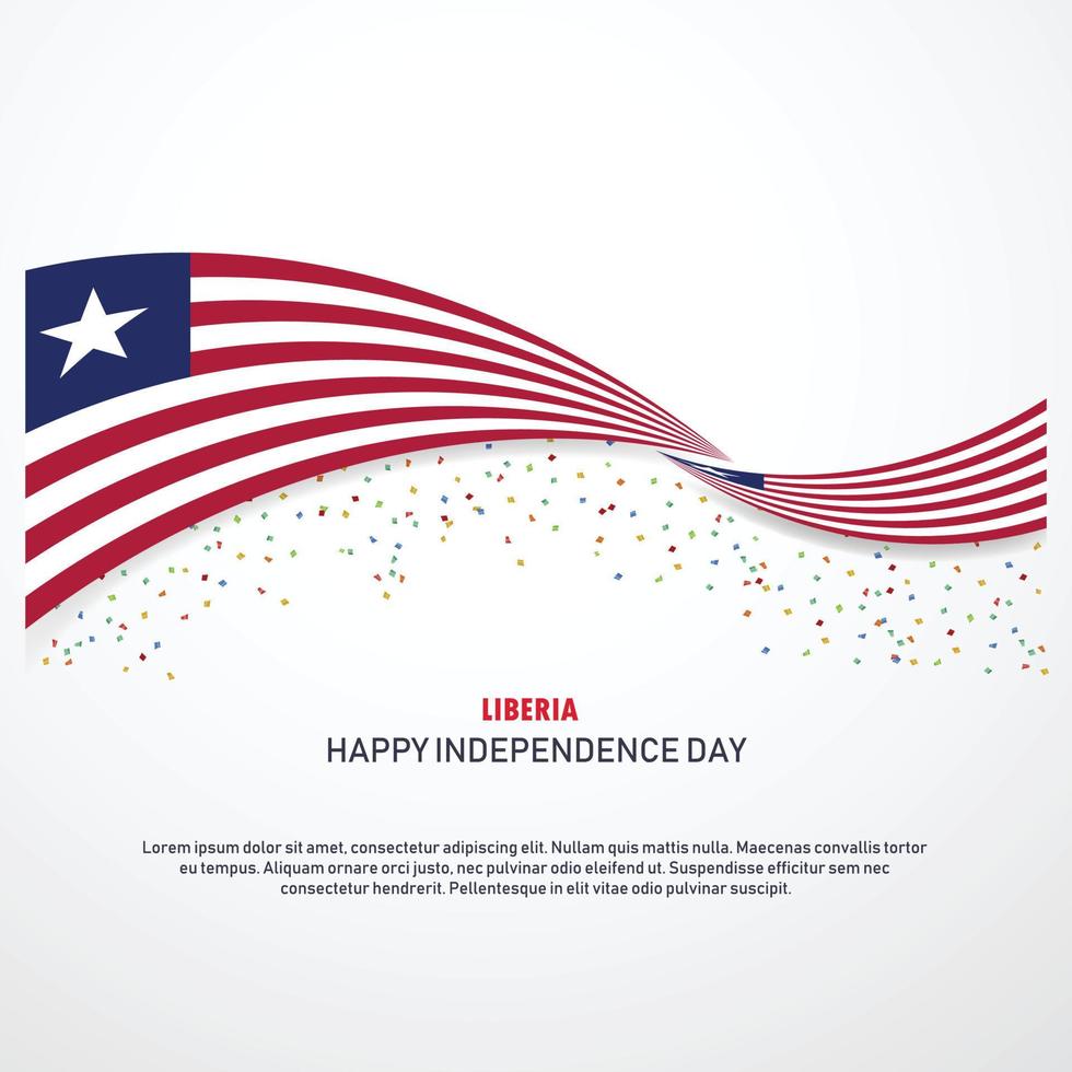 Liberia Happy independence day Background vector