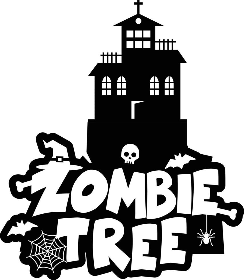 vector de diseño de tipografía de fiesta zombie