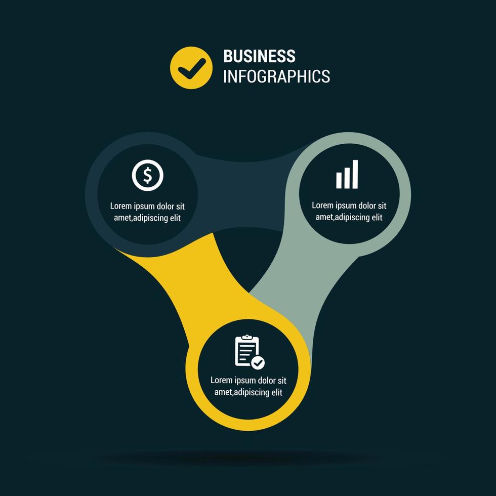 diseño de infografías de pasos con vector de diseño único