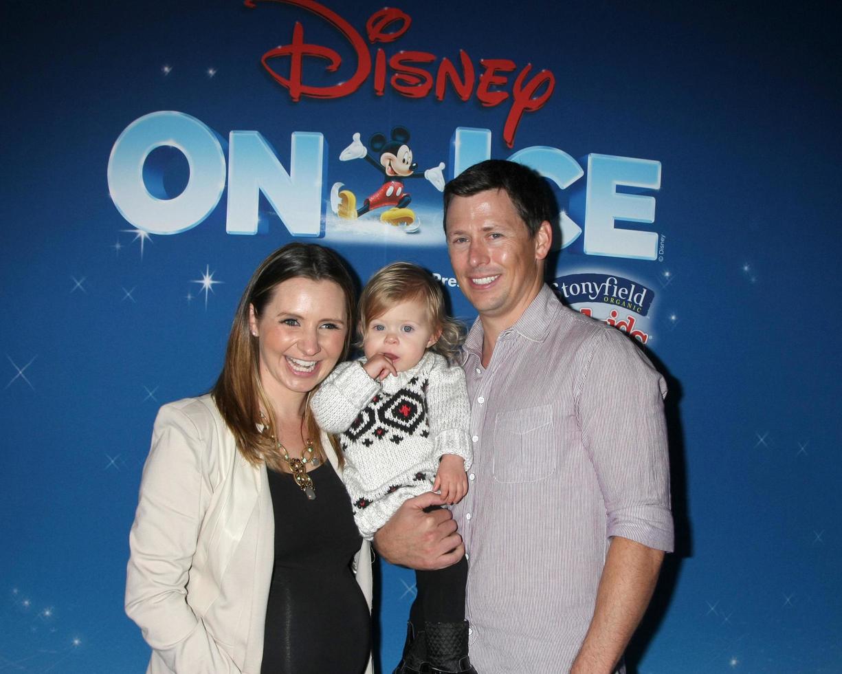 LOS ANGELES, DEC 11 - Beverly Mitchell, Kenzie Cameron, Michael Cameron at the Disney on Ice Red Carpet Reception at the Staples Center on December 11, 2014 in Los Angeles, CA photo