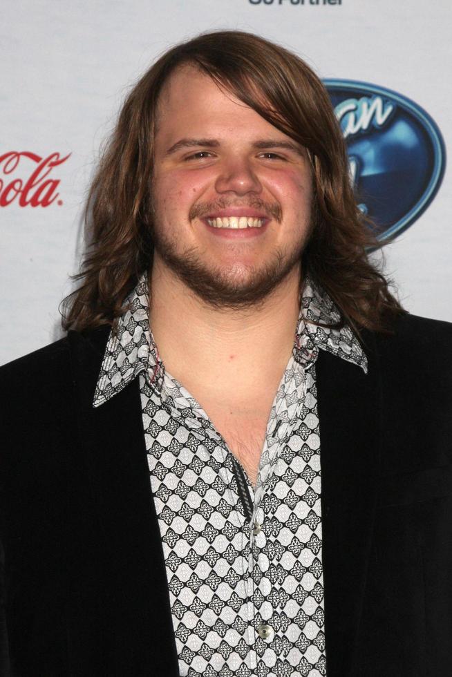 LOS ANGELES, FEB 20 - Caleb Johnson at the American Idol 13 Finalists Party at Fig and Olive on February 20, 2014 in West Hollywood, CA photo