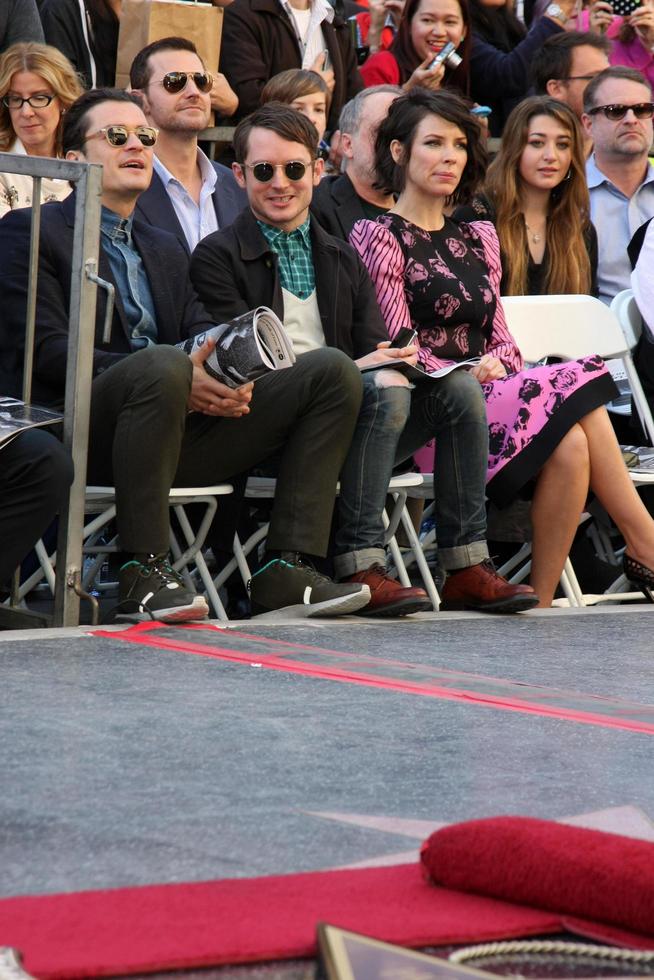 LOS ANGELES, DEC 8 - Orlando Bloom, Elijah Wood, Evangeline Lilly at the Peter Jackson Hollywood Walk of Fame Ceremony at the Dolby Theater on December 8, 2014 in Los Angeles, CA photo