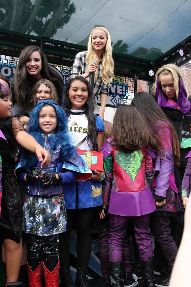 LOS ANGELES, OCT 17 - Sofia Carson, Dove Cameron, fans at the Stars of Descendants Personal Appearance at the Downtown Disney on October 17, 2015 in Anaheim, CA photo