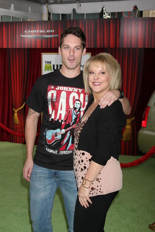 LOS ANGELES, NOV 12 - Nancy Grace, Tristan MacManus arrives at the Muppets World Premiere at El Capitan Theater on November 12, 2011 in Los Angeles, CA photo