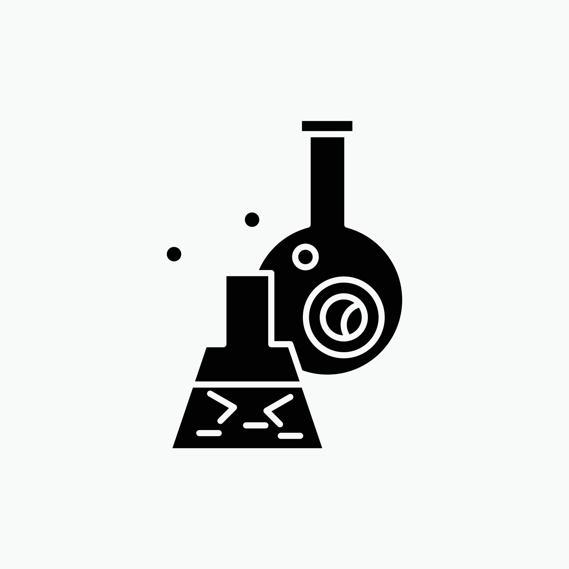 beaker. lab. test. tube. scientific Glyph Icon. Vector isolated