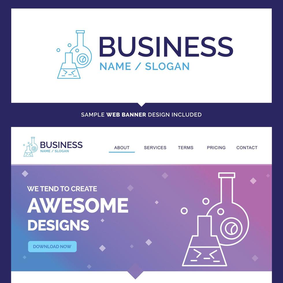 Beautiful Business Concept Brand Name beaker vector