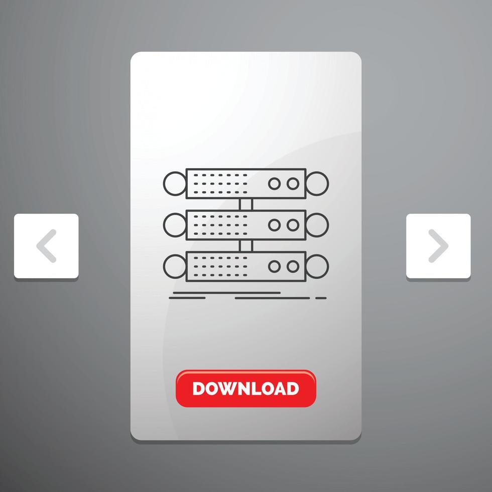 server. structure. rack. database. vector