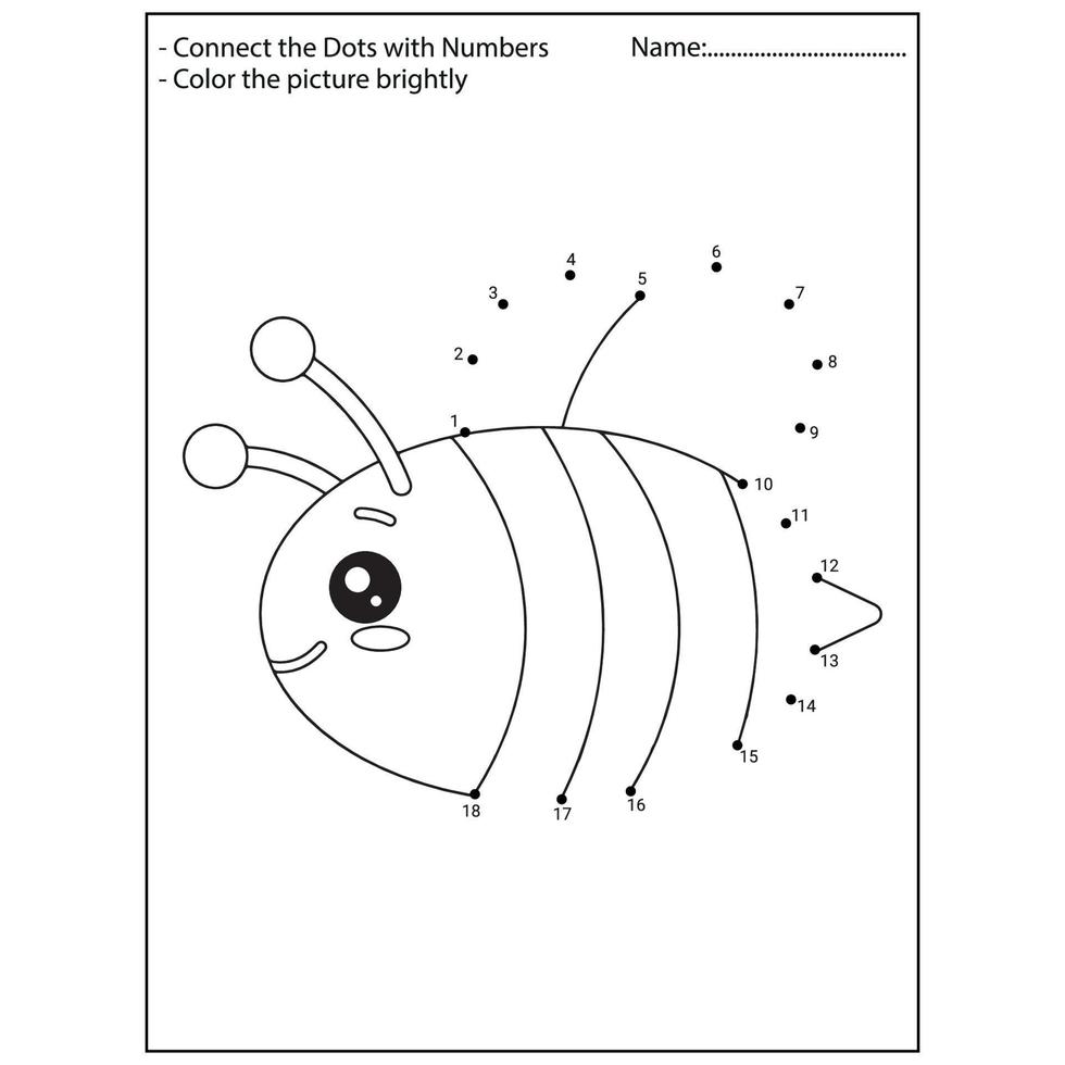 Cute Animals Dot To Dot Activity Pages For Kids vector