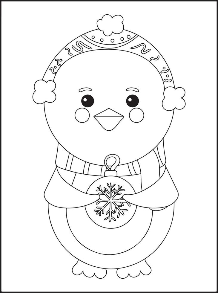 Christmas Coloring Book Pages For Kids vector