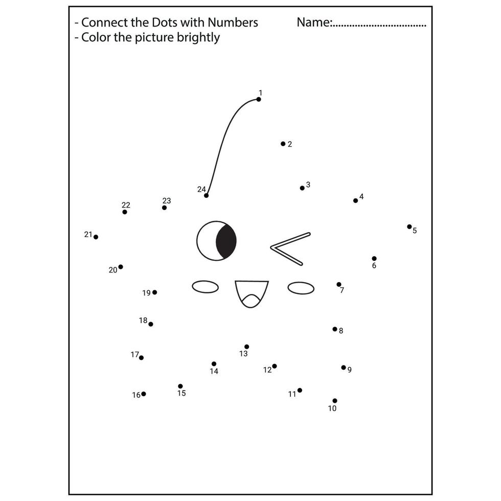 Cute Animals Dot To Dot Activity Pages For Kids vector