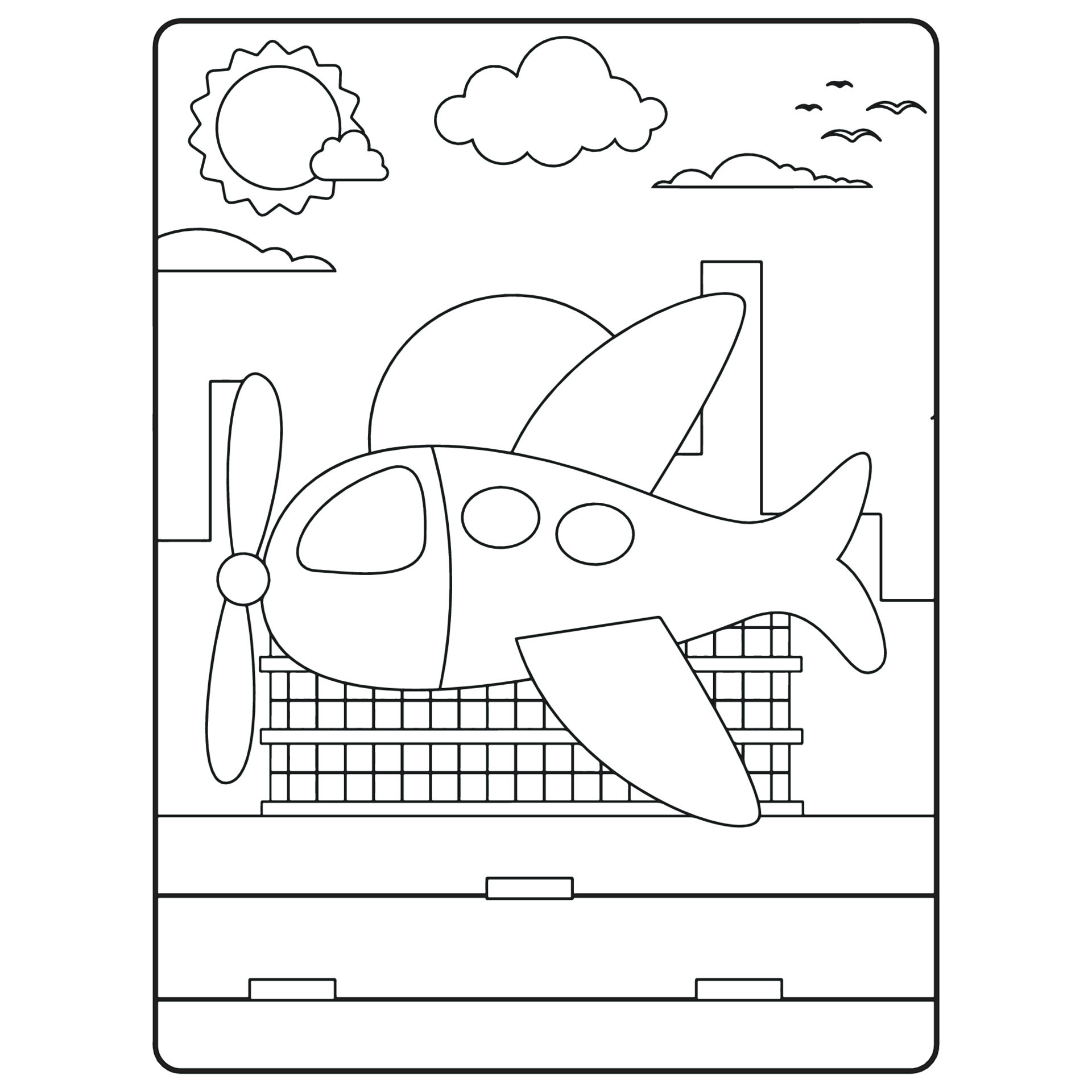 Airplane Coloring Book Pages For Kids 13308002 Vector Art at Vecteezy