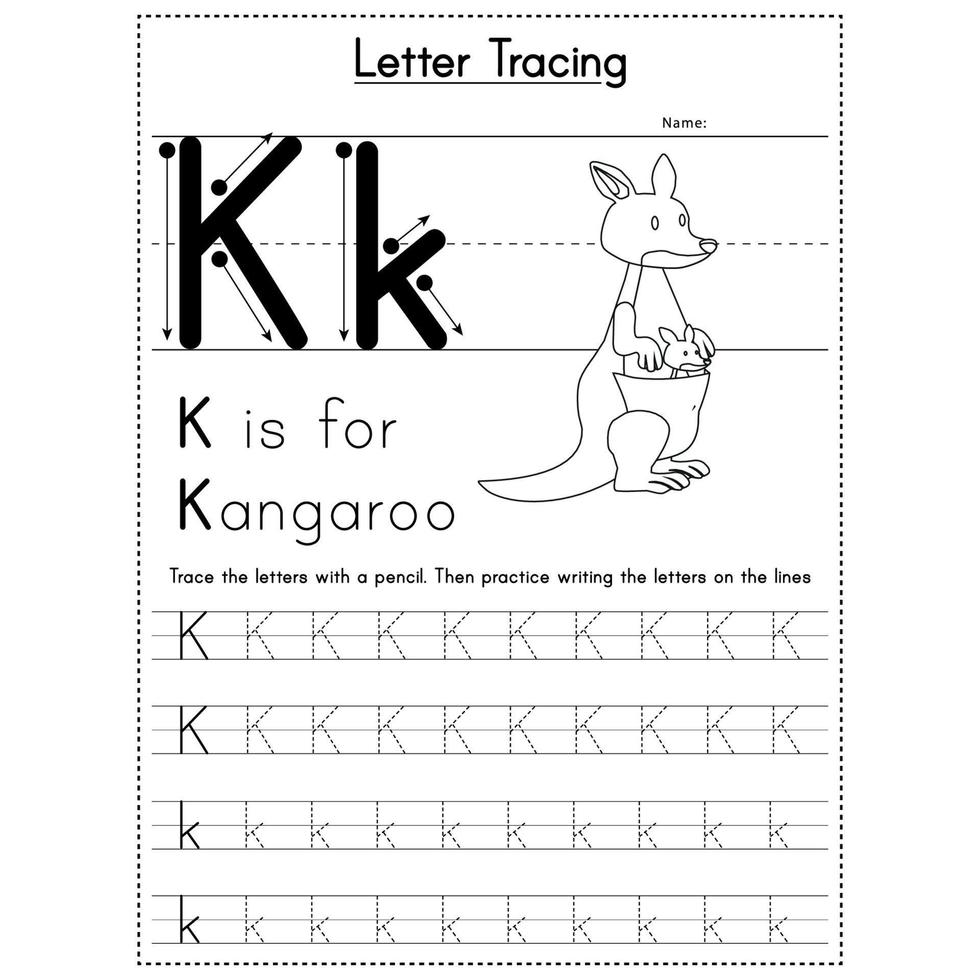Animals Alphabet Letter Tracing Workbook vector