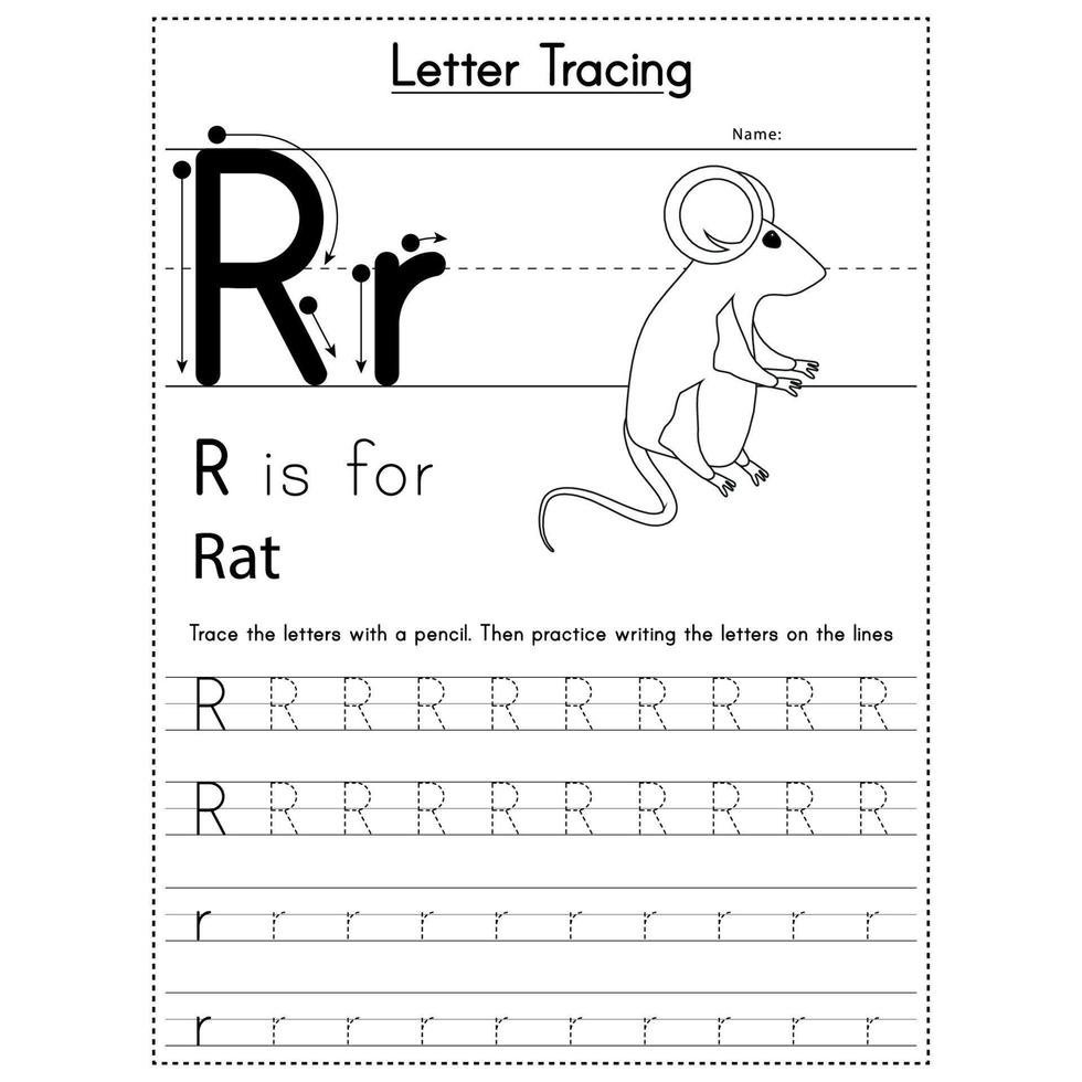 Animals Alphabet Letter Tracing Workbook vector