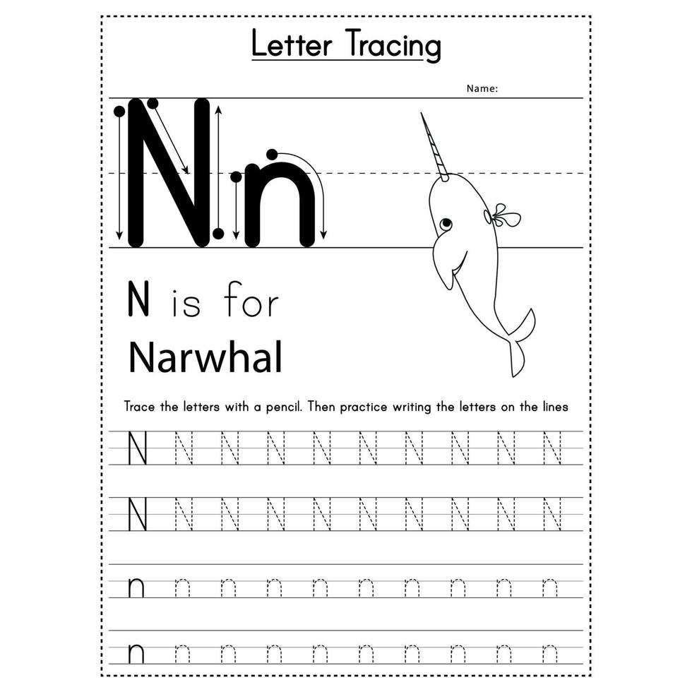 Animals Alphabet Letter Tracing Workbook vector
