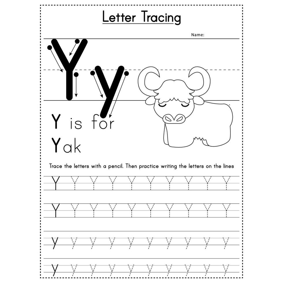 Animals Alphabet Letter Tracing Workbook vector
