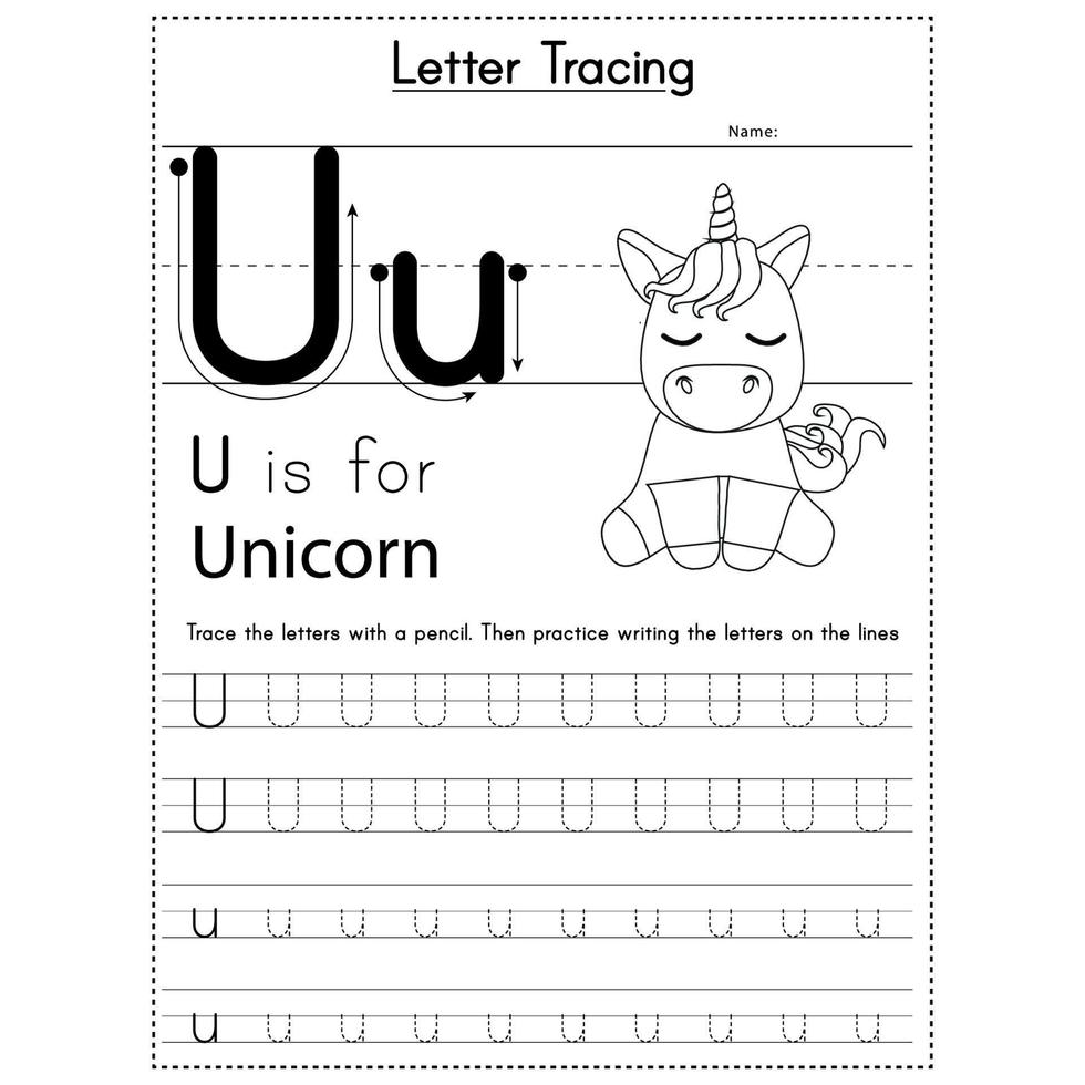 Animals Alphabet Letter Tracing Workbook vector