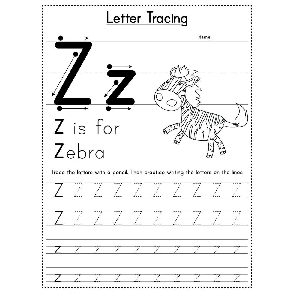 Animals Alphabet Letter Tracing Workbook vector