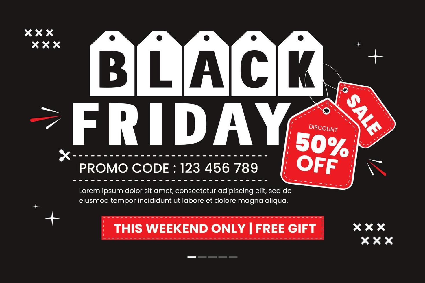 Black Friday Sale Background Design Template vector