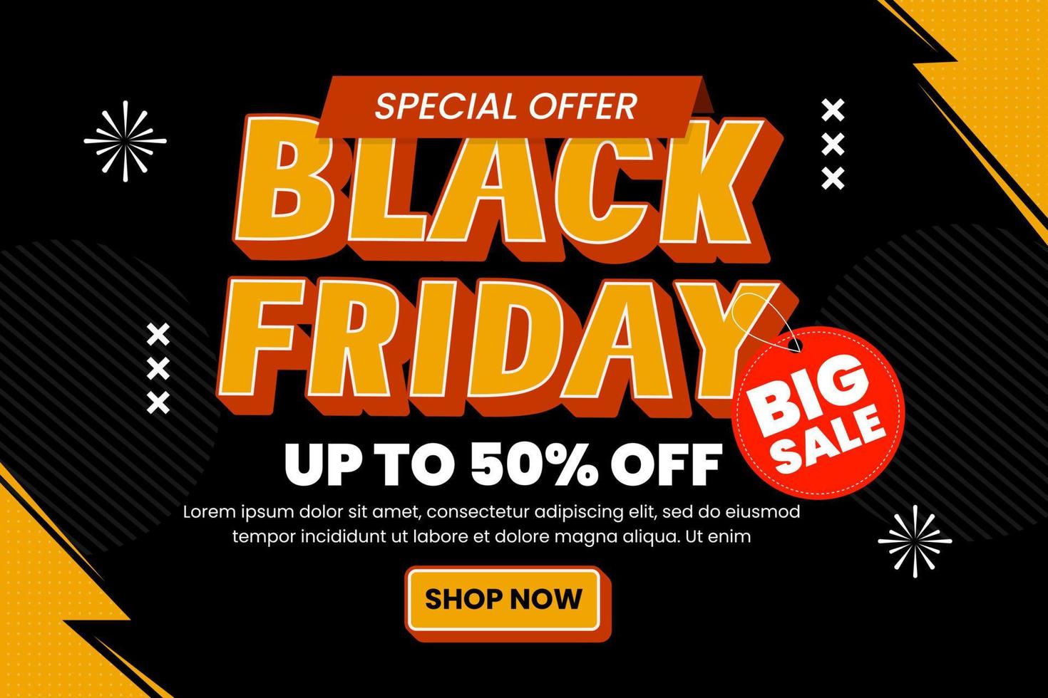 Black Friday Sale Background Design Template vector