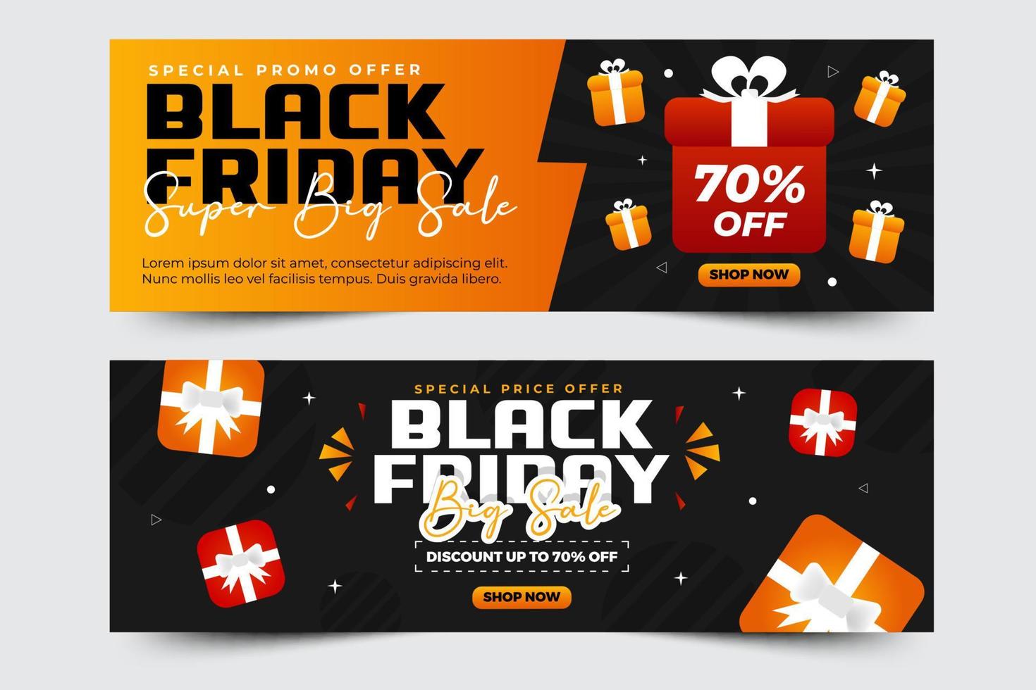 Black Friday Sale Banner Design Template vector