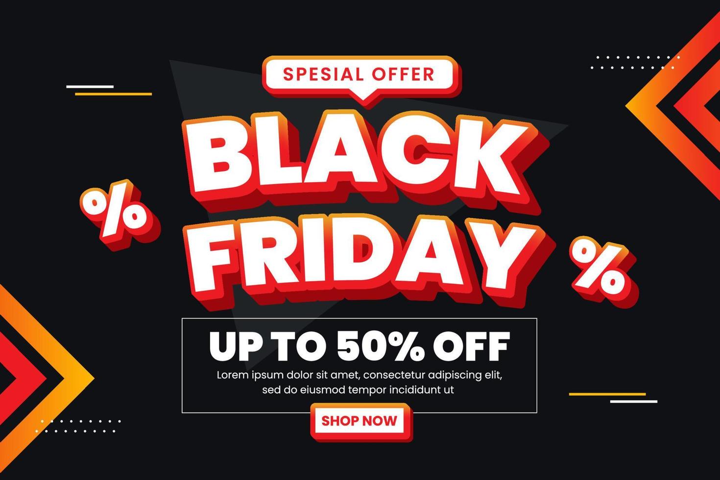 Black Friday Sale Background Design Template vector