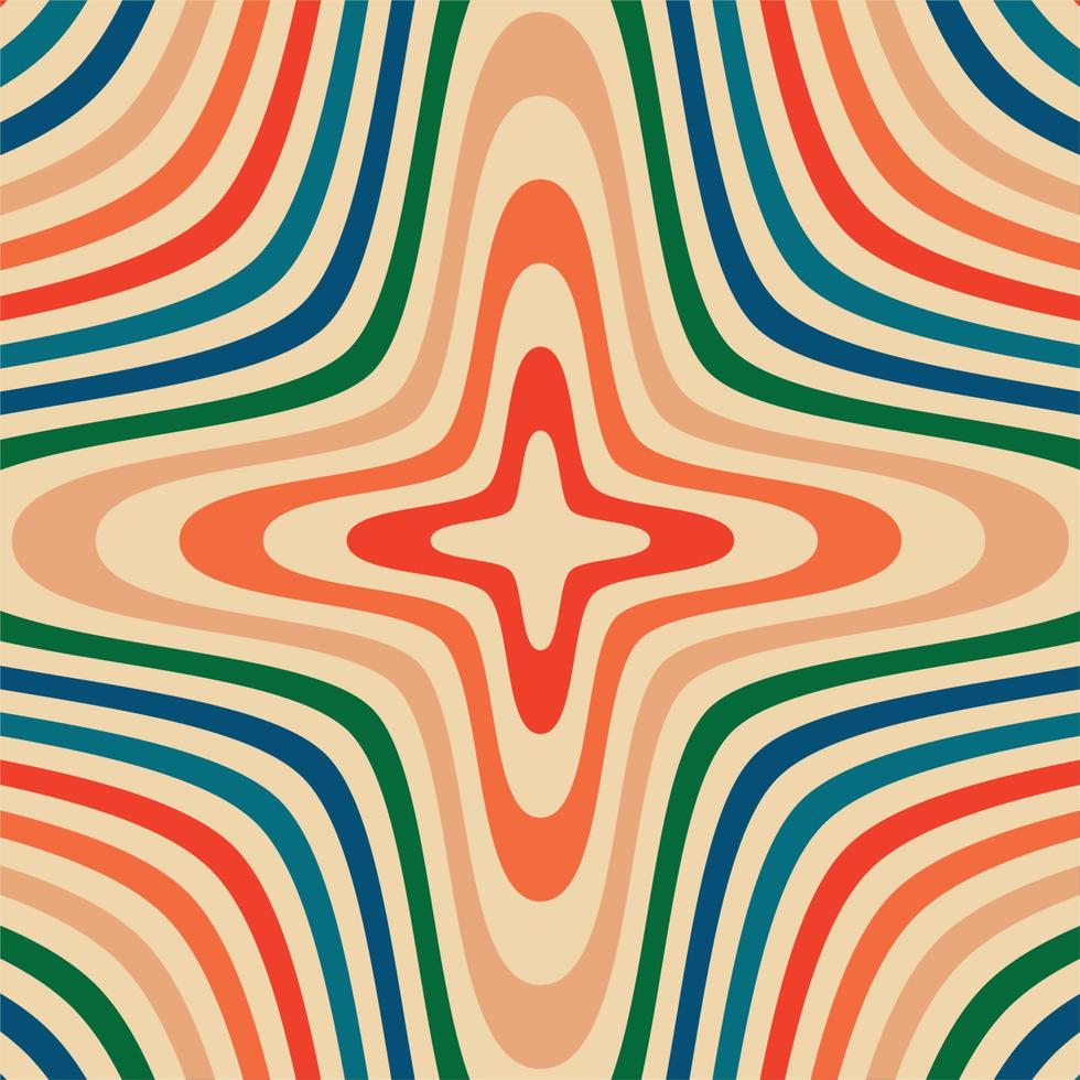 Psychedelic retro groove background vector