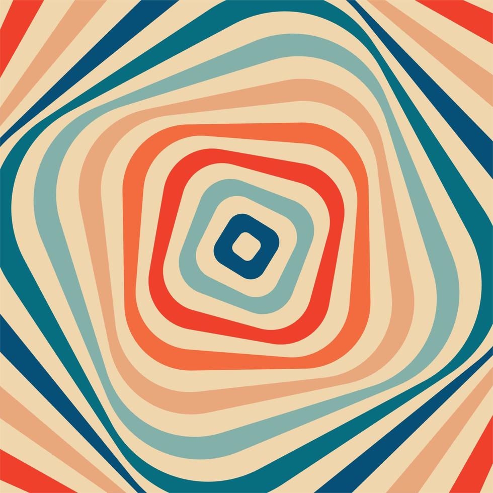 Psychedelic retro groove tunnel background vector