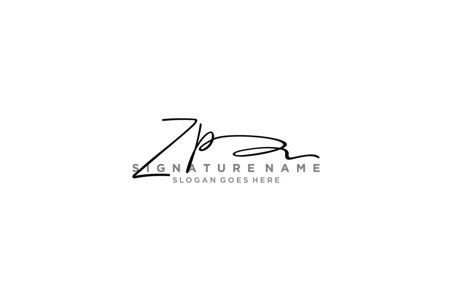 Initial ZP Letter Signature Logo Template elegant design logo Sign Symbol template vector icon