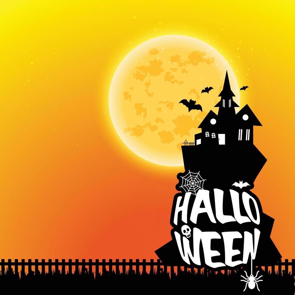 Happy Halloween scary Night background vector