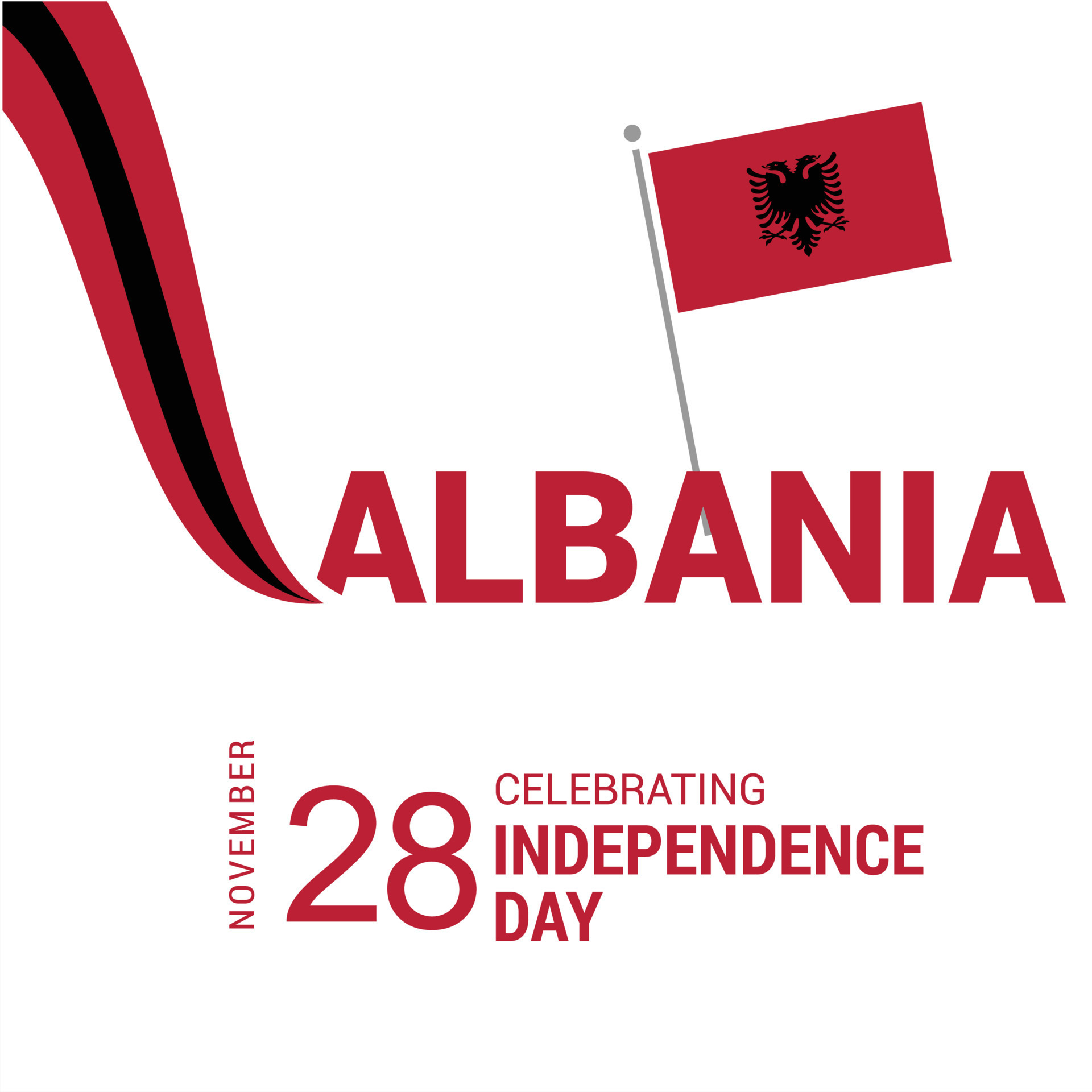 Albania Independence day card design card vector 13309388 Vector Art at