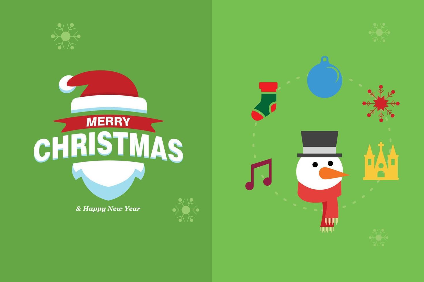 Merry Christmas card with elegent design and typography vector