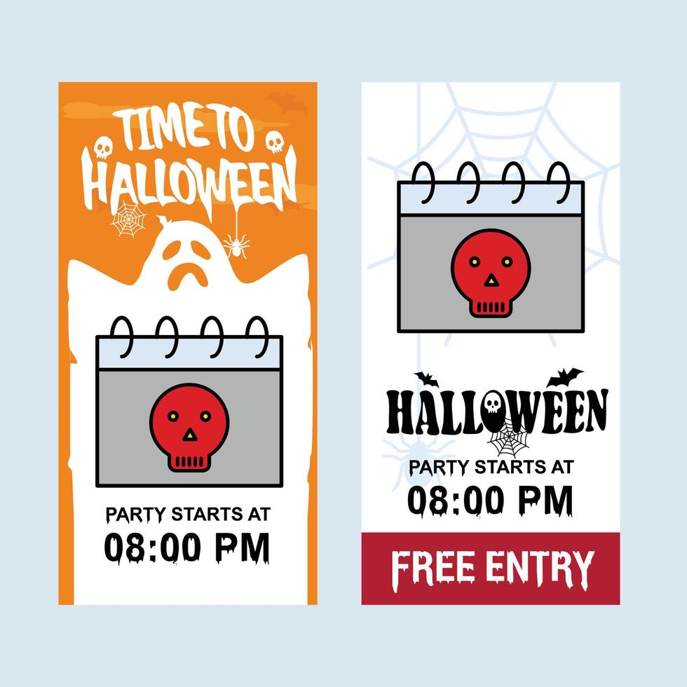 Happy Halloween invitation design with ghost vector