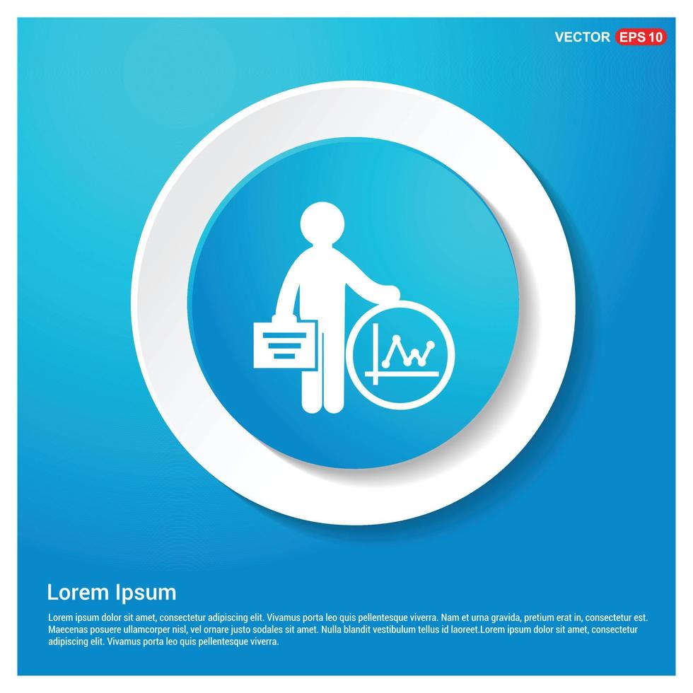 Business Man and progress Icon vector