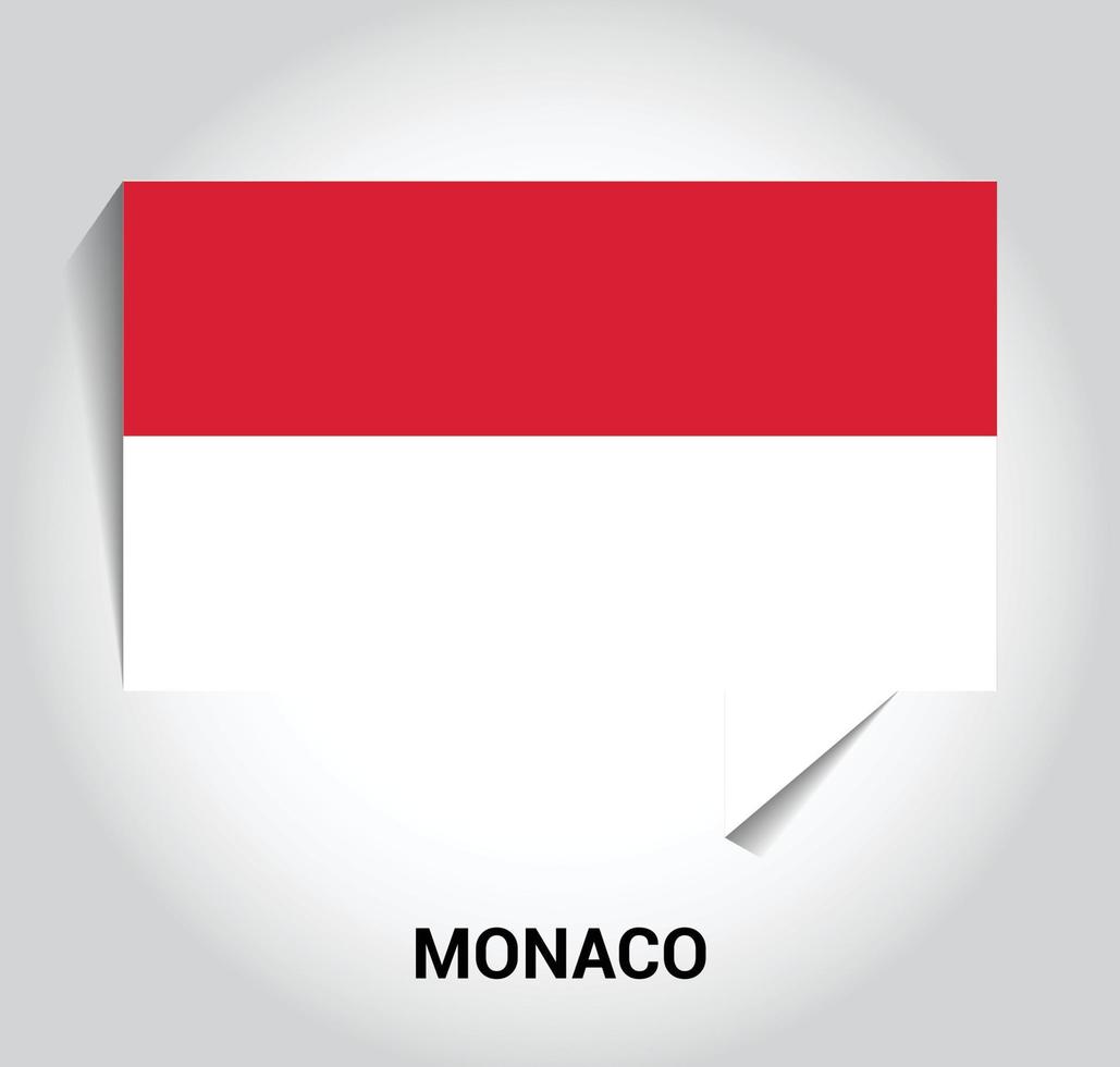 Monaco flags design vector