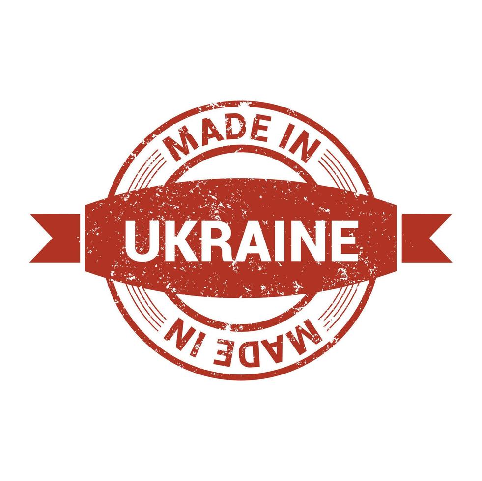 Made in Ukraine stamp design vector