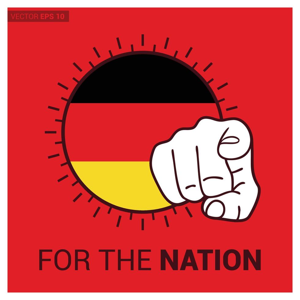 Country flag for nation with creative design vector
